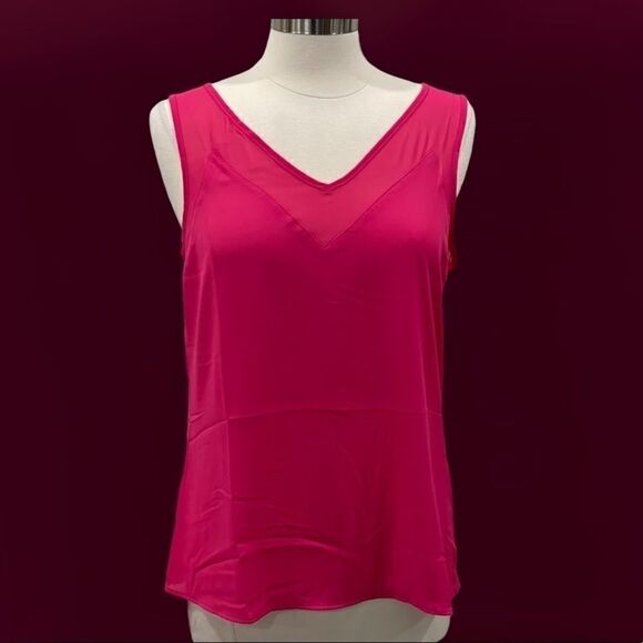 INC International Concepts Women’s Sheer-Trim Top - Picture 2 of 9